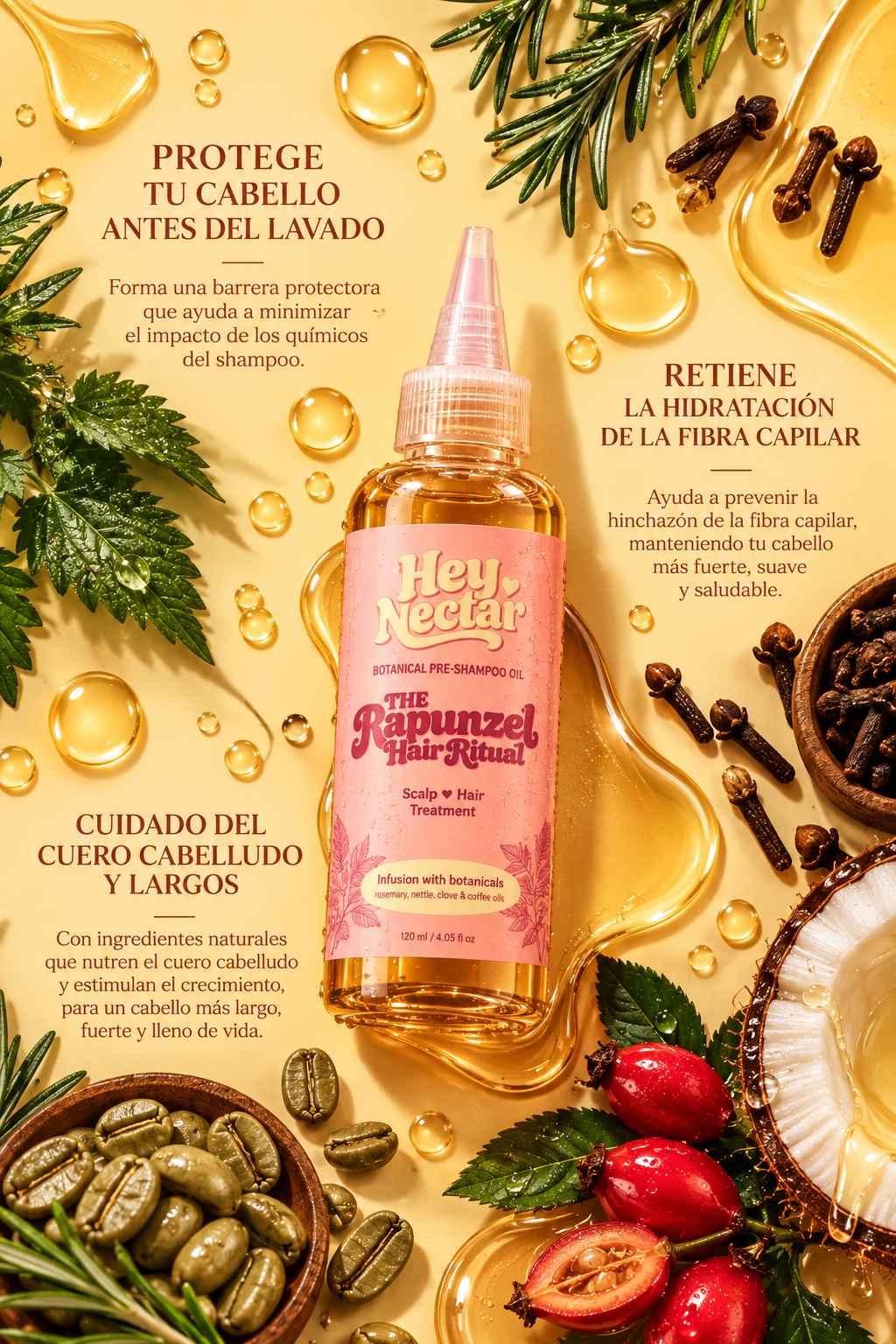PRE WASH THE RAPUNZEL HAIR RITUAL - ACEITE CRECIMIENTO, PROTECCIÓN